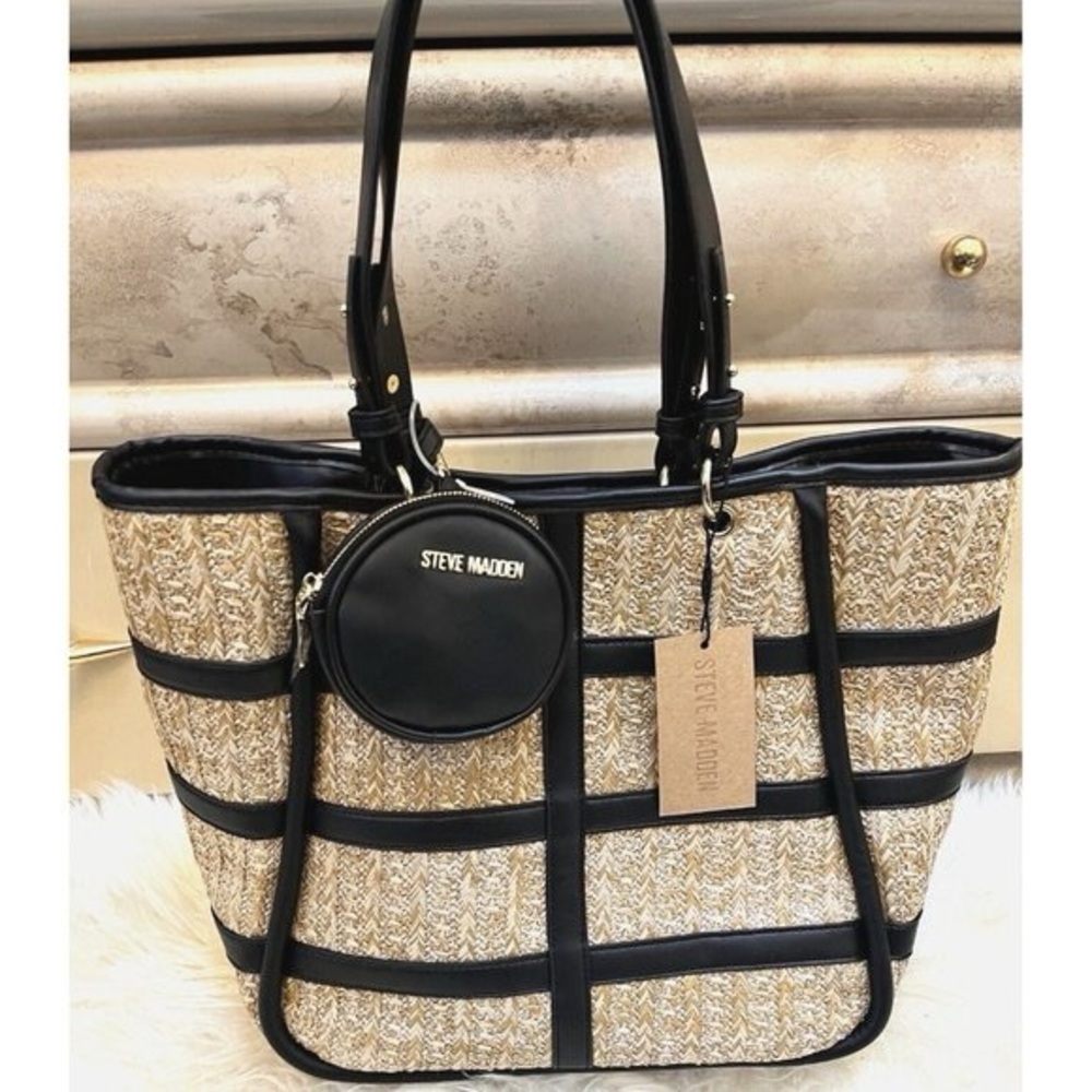 TIKTOK FAVORITE ! Steve Madden Tik Tok BJewel Raffia Spring/Summer Tote